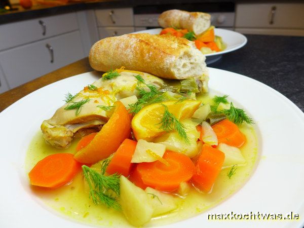 Pot Au Feu von Pouletschenkeln à L'orange