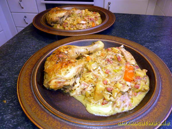 Coq Au Riesling - Huhn in Weisswein