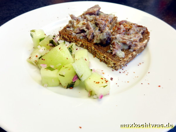 Enten-Rillettes mit Melonensalat