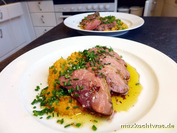 Entenbraten mit Piment d'Espelette und Süßkartoffelpüree