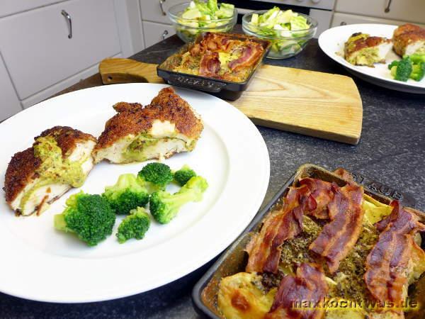 Gefüllte Pouletbrüstchen mit Zweierlei Käse