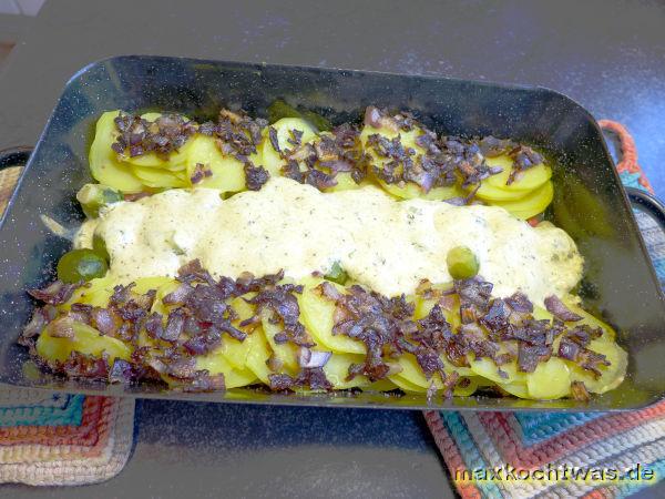 Kartoffelgratin mit Rosenkohl