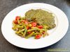 Gratiniertes Hähnchen mit lauwarmem Bohnensalat