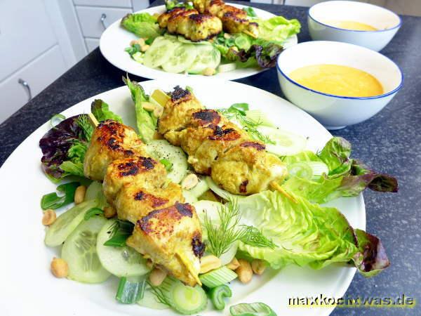 Hühnchen-Spiess mit  Satay-Sauce