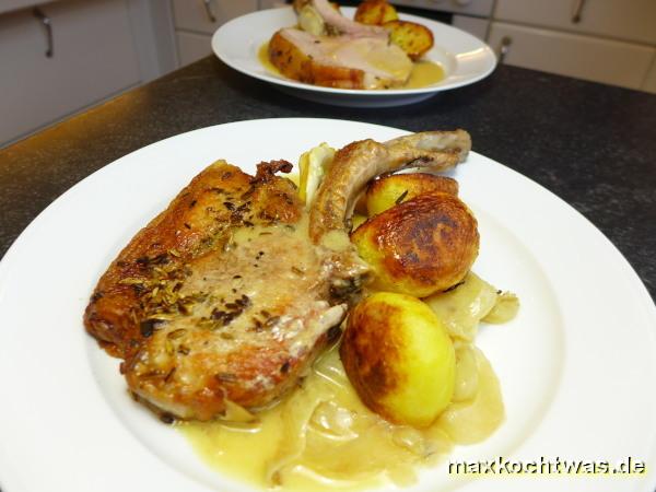 Schweinekarree mit Fenchel und Zitronen