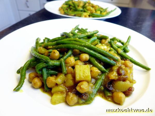 Kartoffelcurry mit Kichererbsen