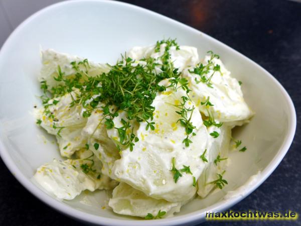 Gebratene Nackensteaks mit Kohlrabisalat