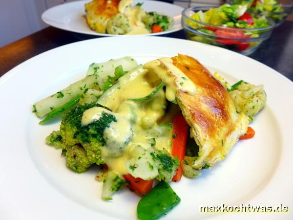 Gemüsekokotte mit Sauce Hollandaise