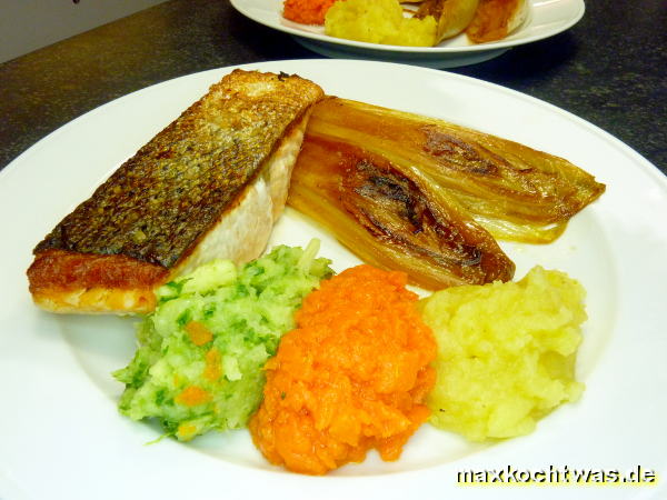 Lachs mit kandiertem Chicoree