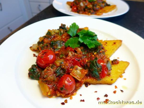 Mangoldgemüse mit Polenta