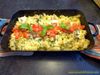 Nudel-Lachsgratin mit Basilikum