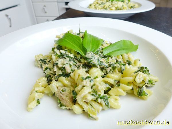 Pasta mit Bärlauch und Thunfisch