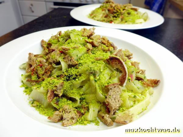 Pasta mit Fenchel und Pistazienstaub