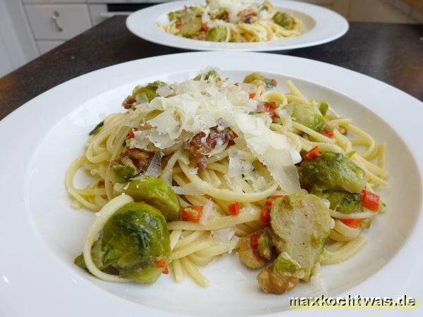 Pasta mit Rosenkohl