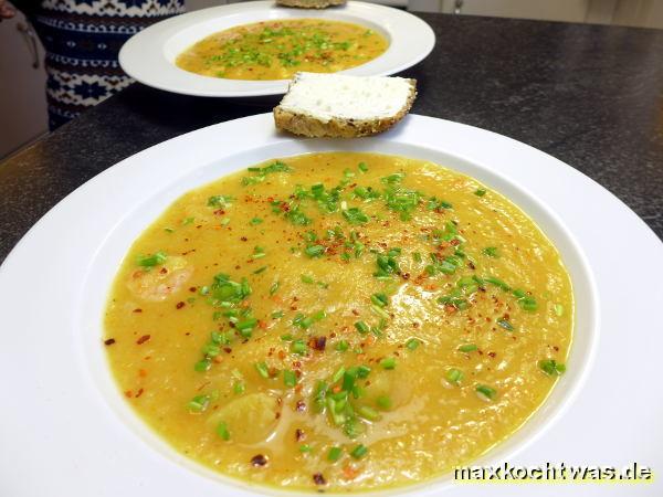 maxkochtwas - Pastinakensuppe mit Krabben