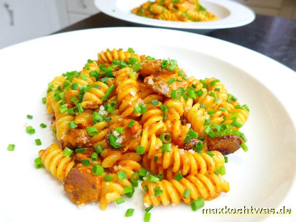 Peperoni-Fusilli mit Chorizo