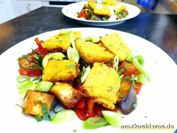 Ratatouille mit gebratener Polenta