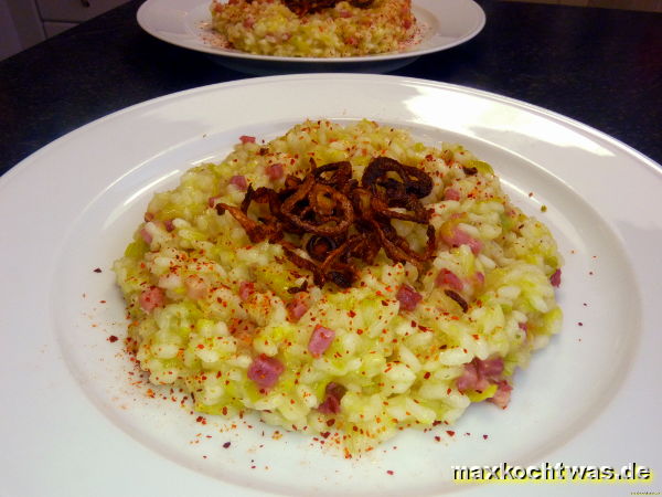 Risotto con porri e pecorino