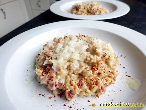 Risotto mit geräuchertem Speck und Mascarpone