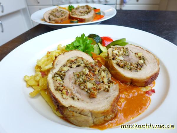 Gefüllter Rollbraten aus Schweinefilet