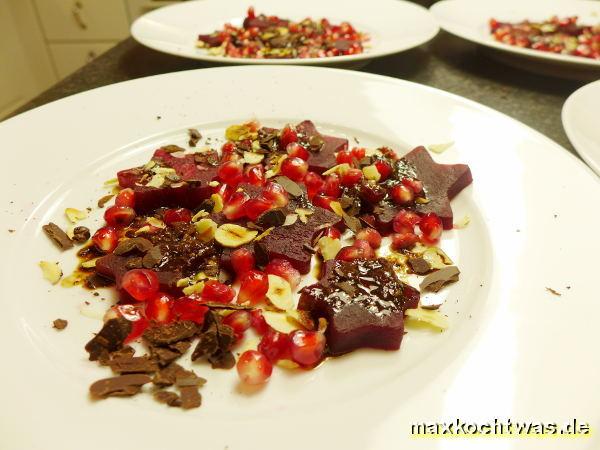 Rote-Bete-Carpaccio mit Granatapfel und Ingwer