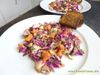 Rotkohl-Papaya-Salat mit Hähnchen