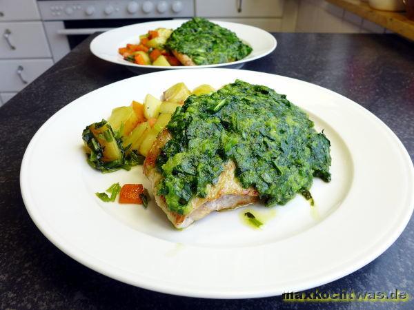 Schweineschnitzel in Bärlauchkruste