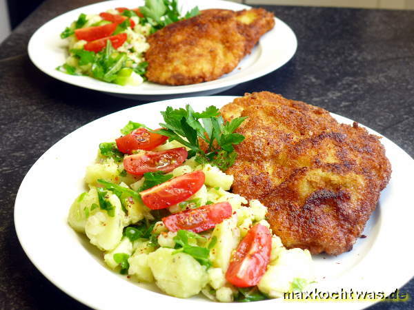 Wiener Schnitzel mit Kartoffel-Rucola-Salat