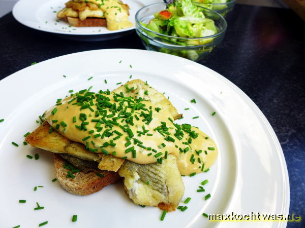 Schollenfilets auf Toastbrot - schneller Snack