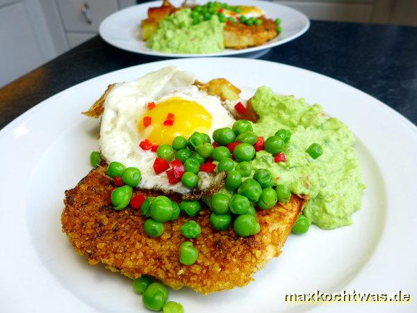 Sellerieschnitzel in Tortillakruste