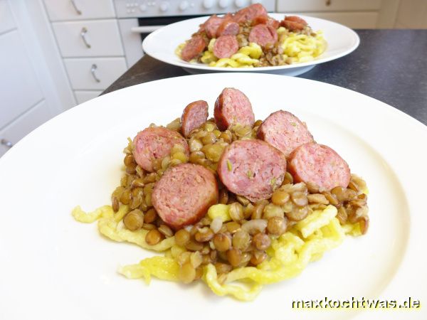 Spätzle mit Linsen