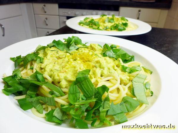Spaghetti mit Cognac-Gemüse-Sauce