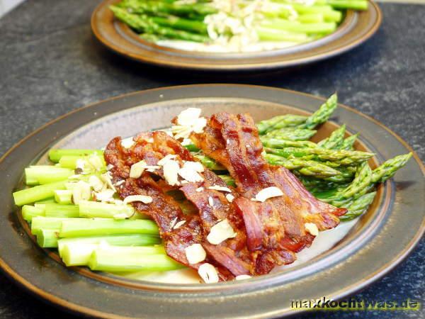 Spargel mit geräucherten Speck und Zitronem-Buttersauce