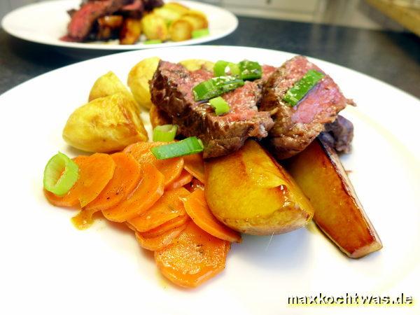 maxkochtwas - Rinderfiletsteak mit Karotten-Birnen-Gemüse und Gewür ...