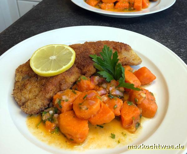 Süsskartoffelsalat mit Ingwer