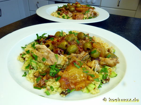 Tagine vom Huhn mit Zitronen