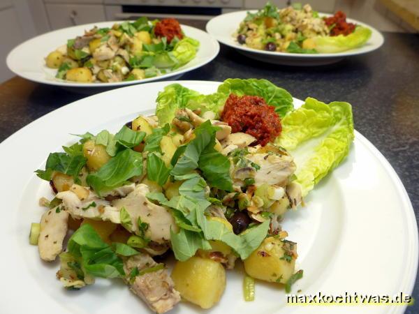 maxkochtwas - Warmer Nudelsalat mit Radicchio und Huhn