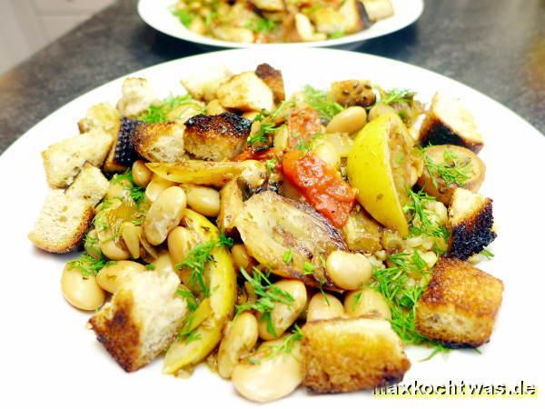 Weiße Bohnen mit Fenchel, Zitrone und Tomaten