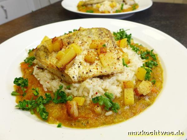 Zanderfilet auf Tomaten-Safran-Fond